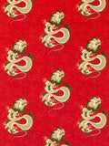 Sanderson Water Dragon velvet fabric Cinnabar Red (British brand)