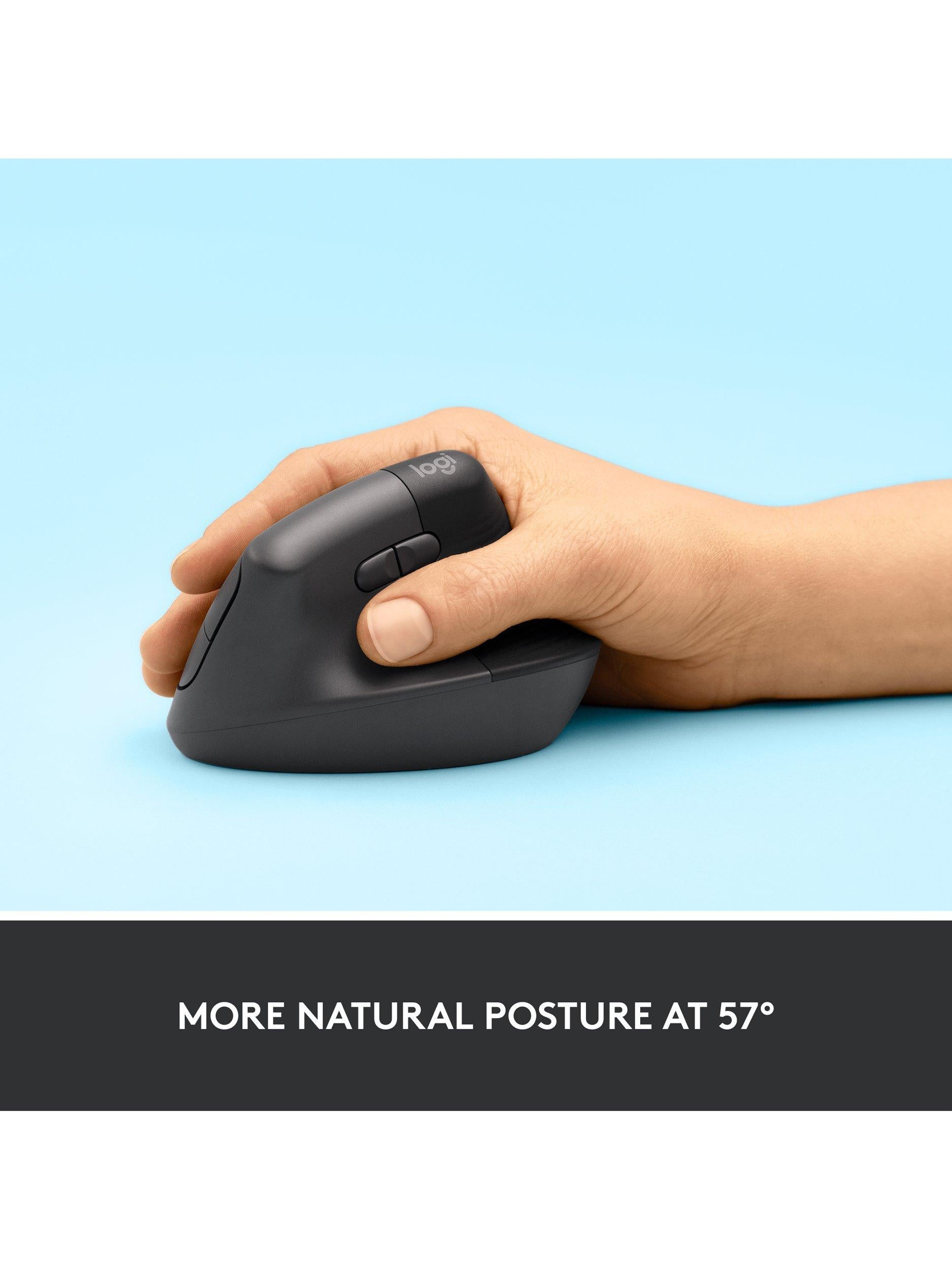 Logitech Lift vertical ergonomic mouse graphite, imported from the UK