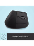 Logitech Lift vertical ergonomic mouse graphite, imported from the UK