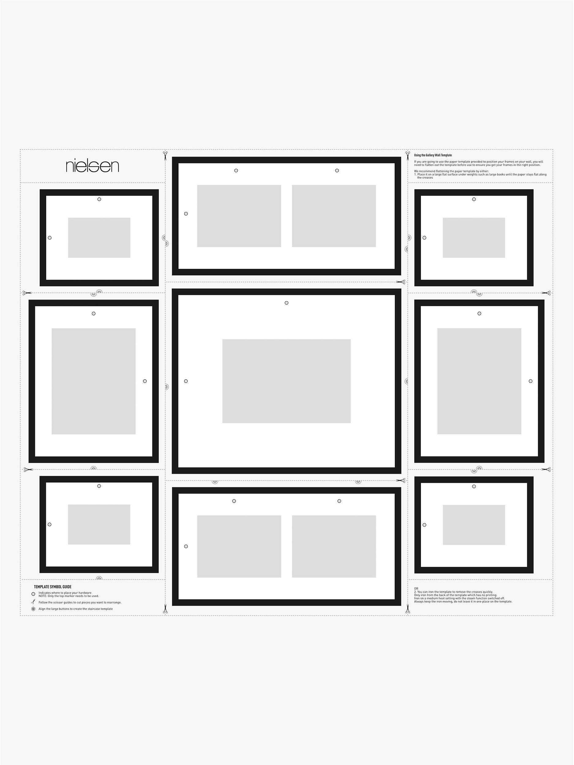 Nielsen multi-aperture photo frame set for 11 photos in black, imported from the UK