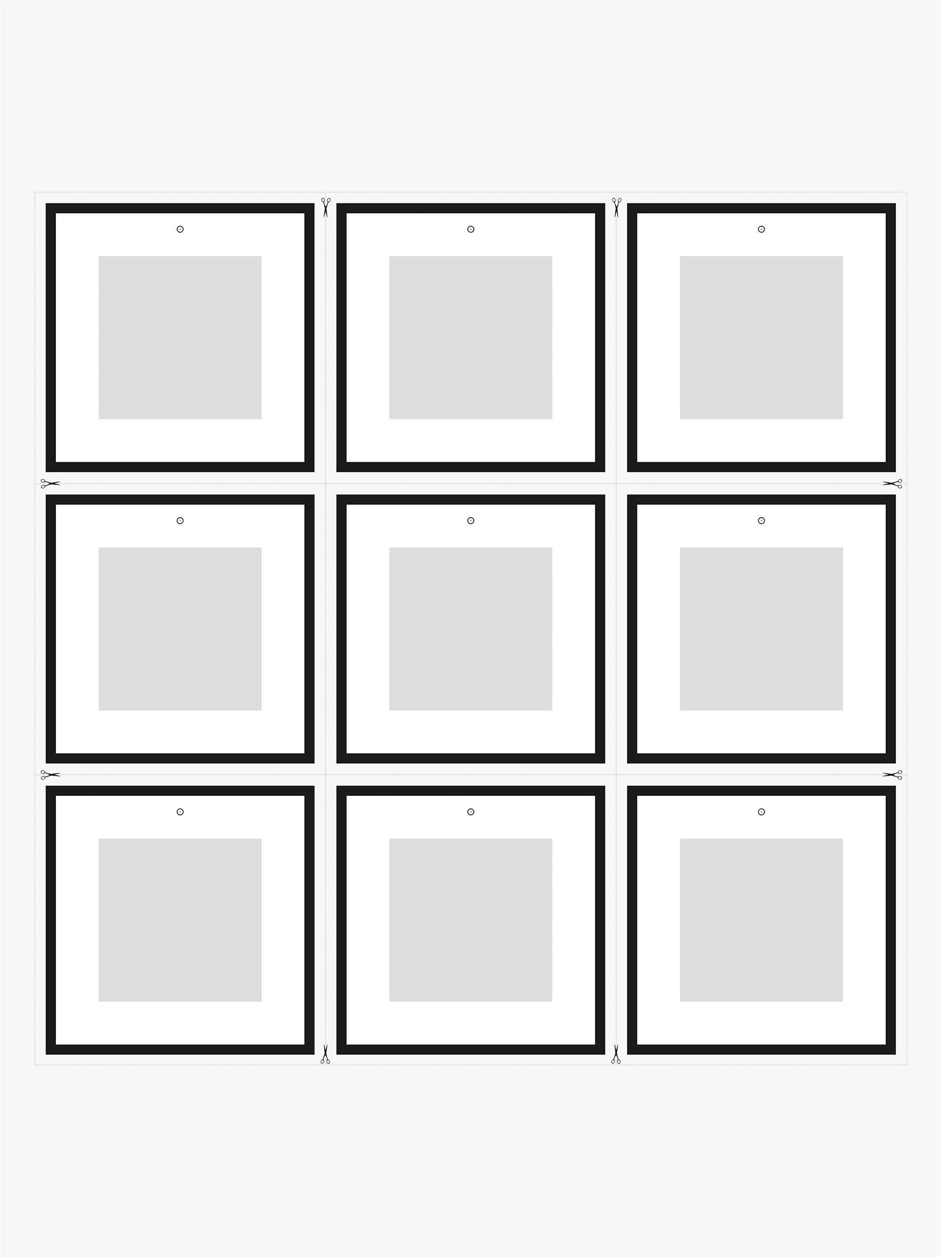 nielsen Gallery 9-photo frames black 8x8 inch, imported from the UK