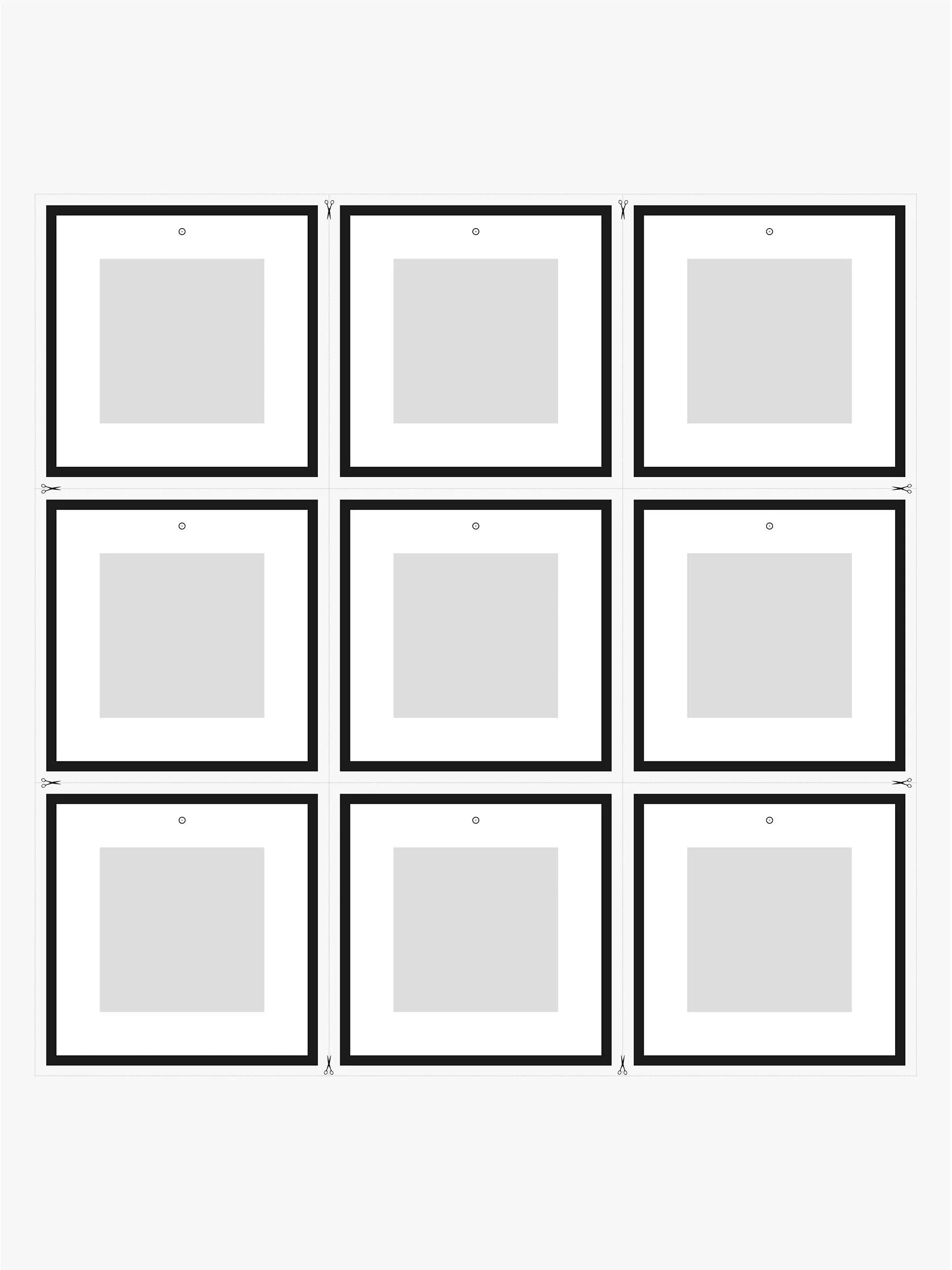 nielsen Gallery 9-photo frames black 8x8 inch, imported from the UK