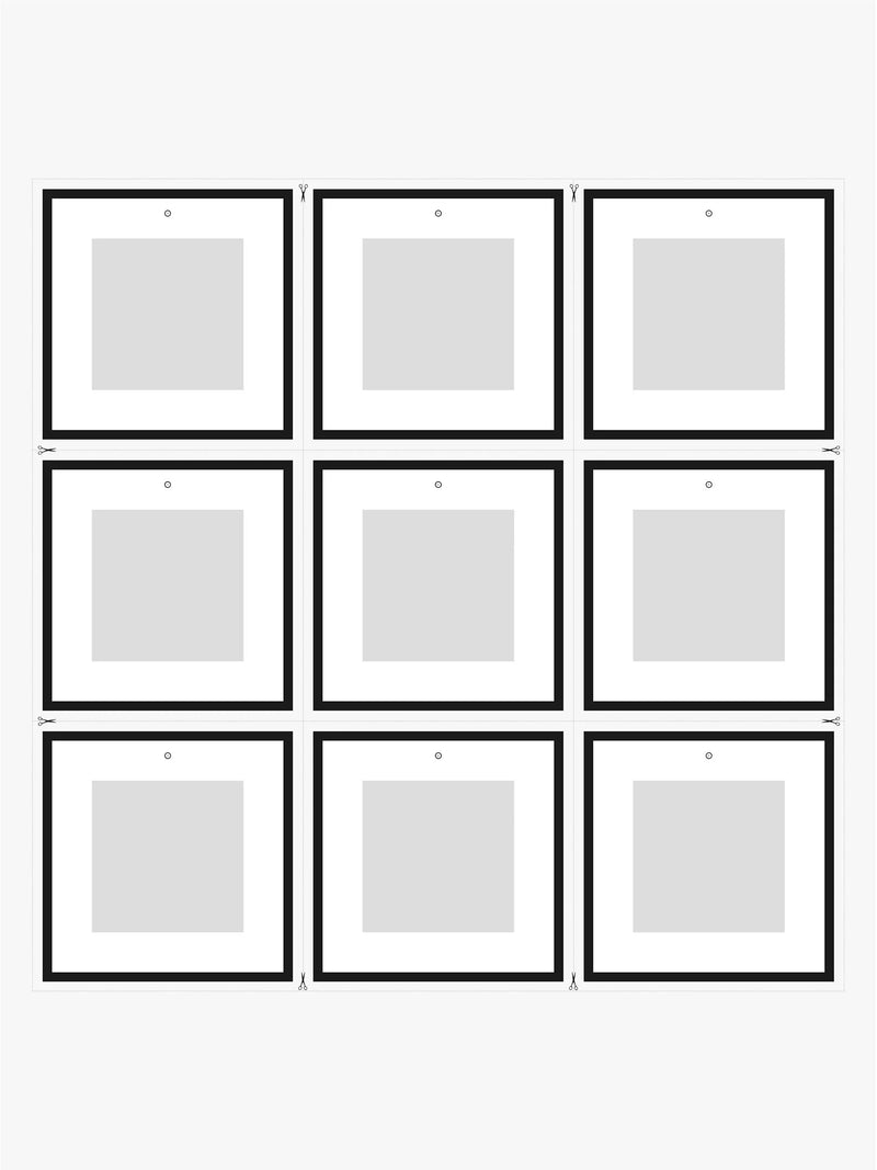 nielsen Gallery 9-photo frames black 8x8 inch, imported from the UK