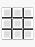 nielsen Gallery 9-photo frames black 8x8 inch, imported from the UK