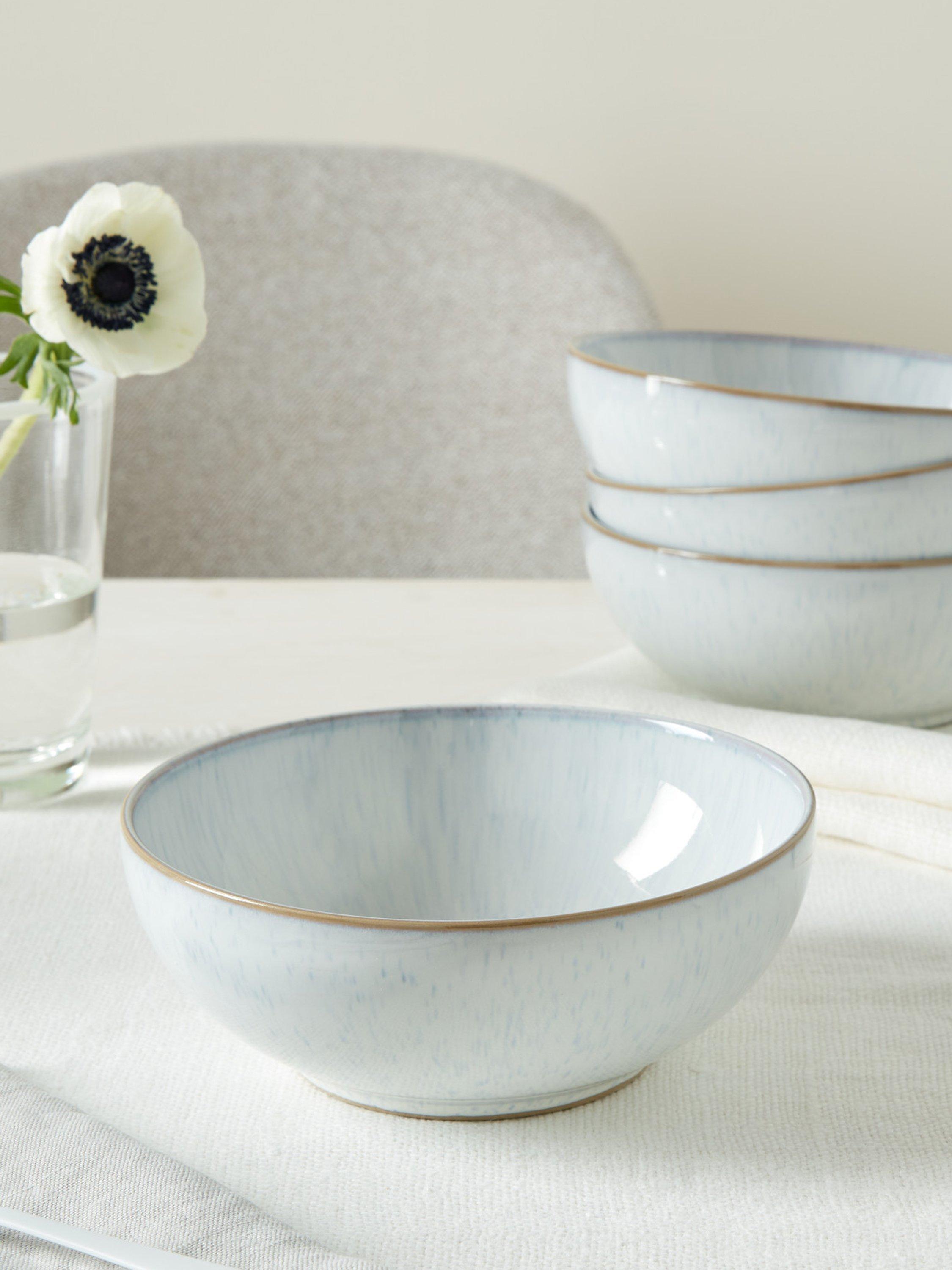 Denby White Speckle stoneware dinnerware set 12 piece, UK version