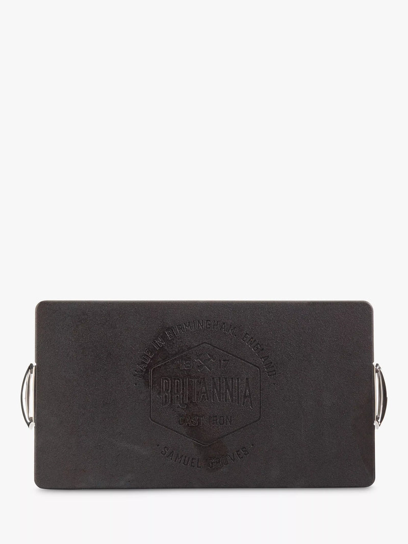 Samuel Groves cast iron double burner griddle 45x25cm - British product