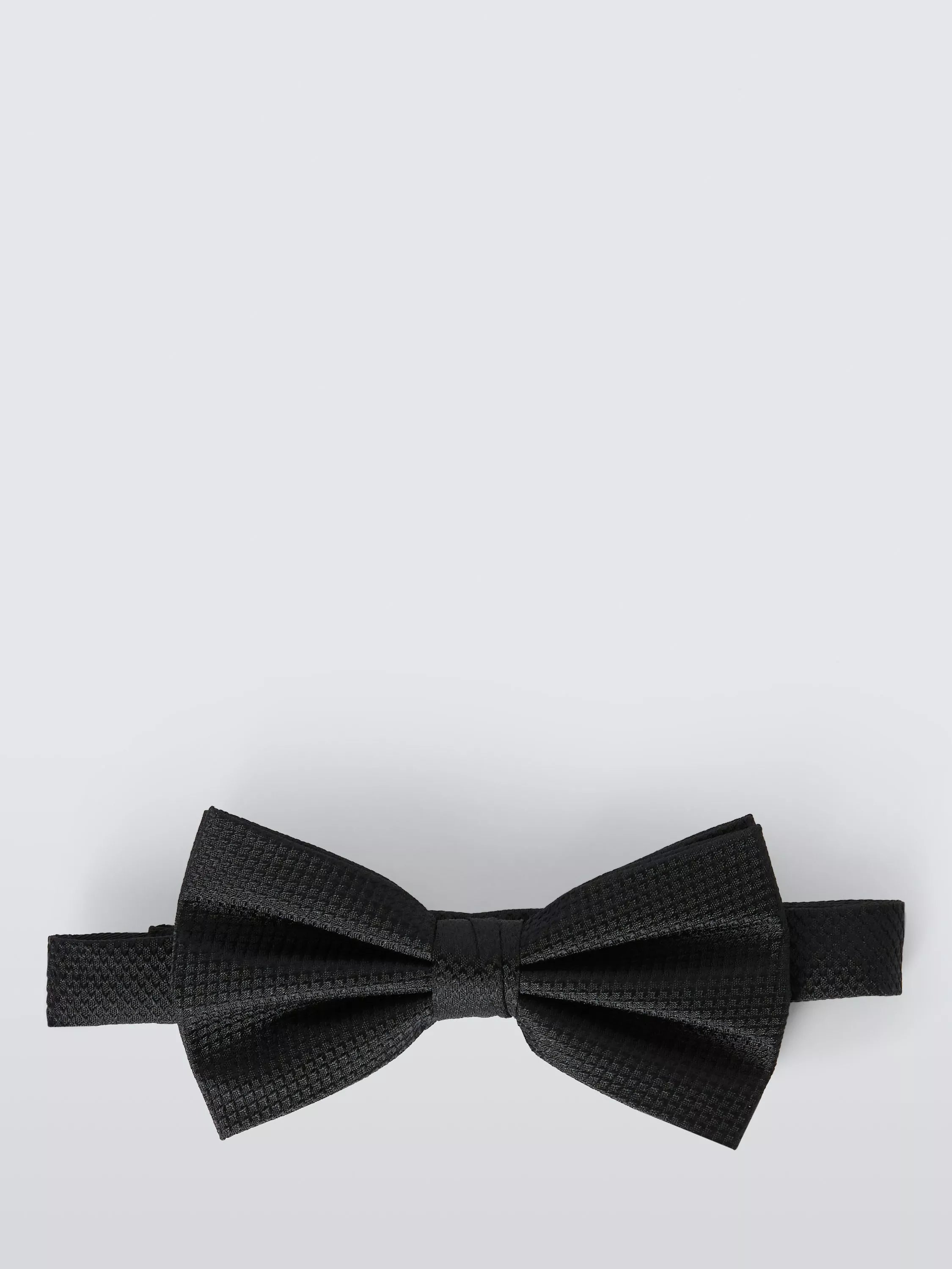 John Lewis textured silk bow tie in black - British product