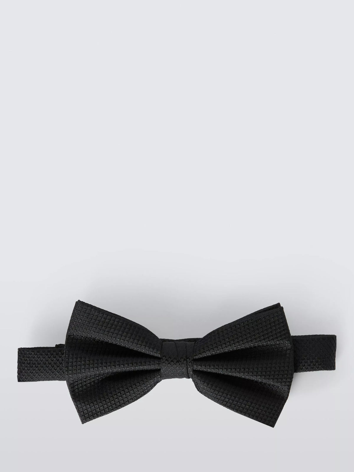 John Lewis textured silk bow tie in black - British product
