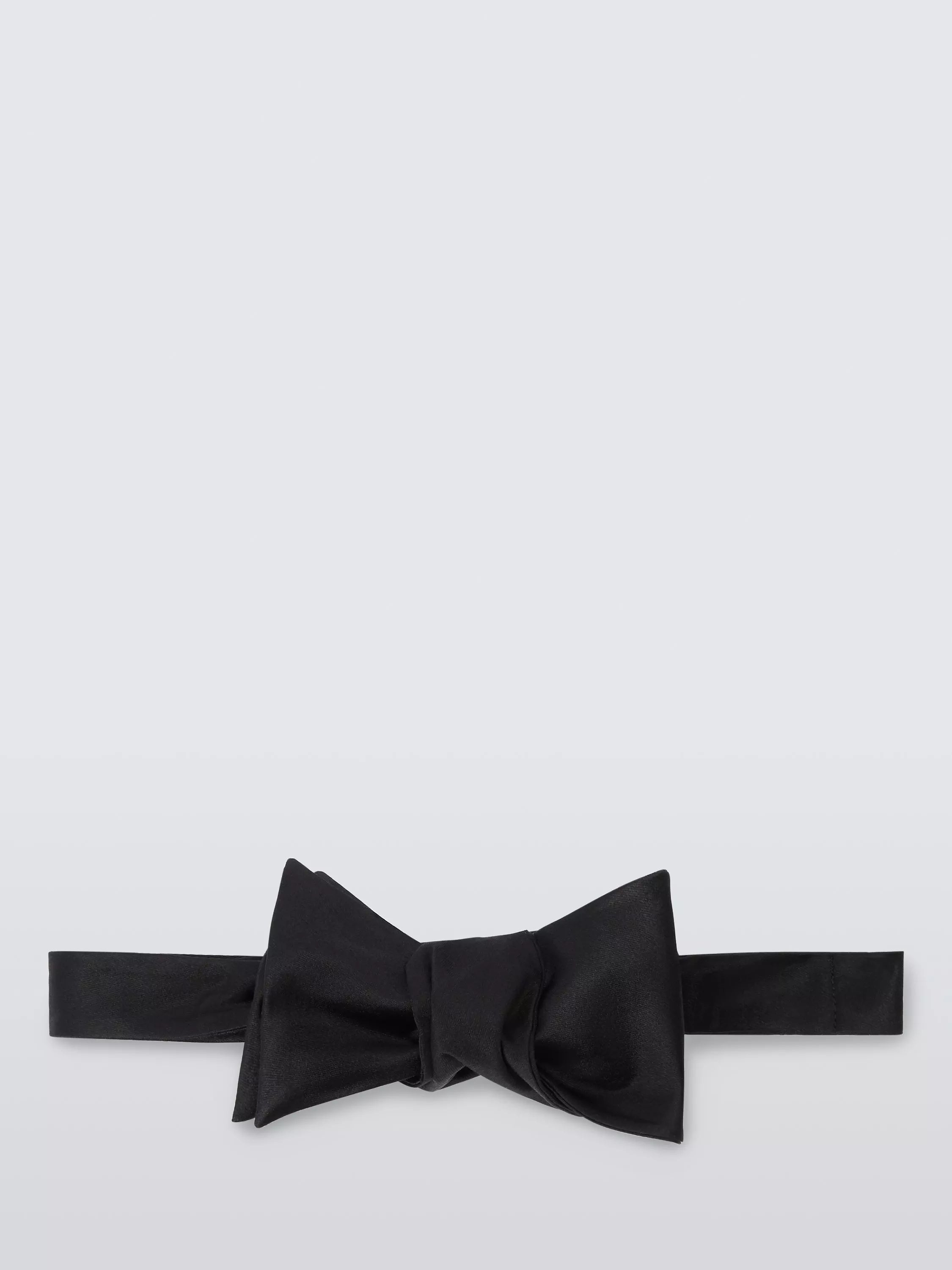John Lewis black silk self-tie bow tie (British brand)