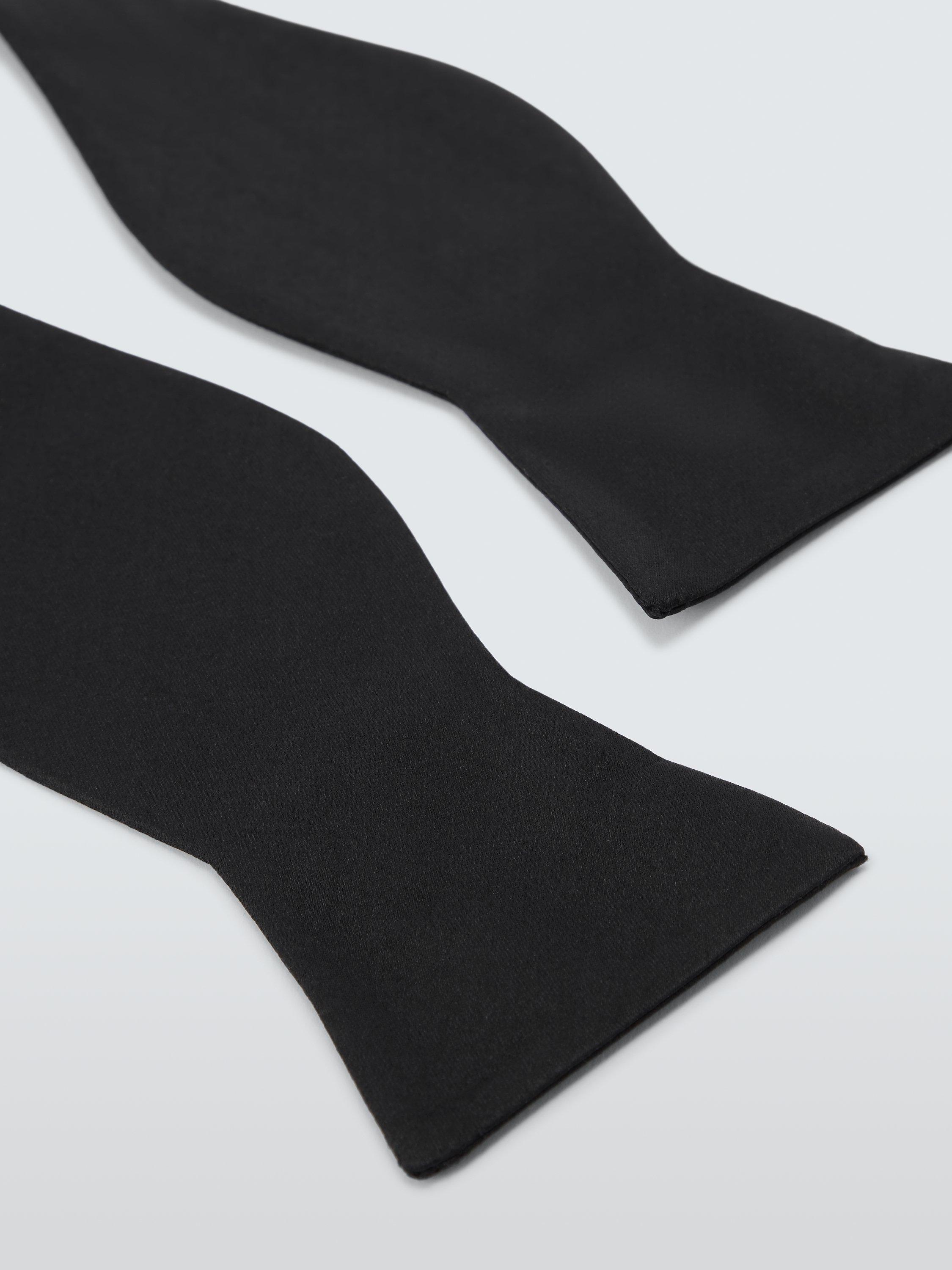 John Lewis black silk self-tie bow tie (British brand)