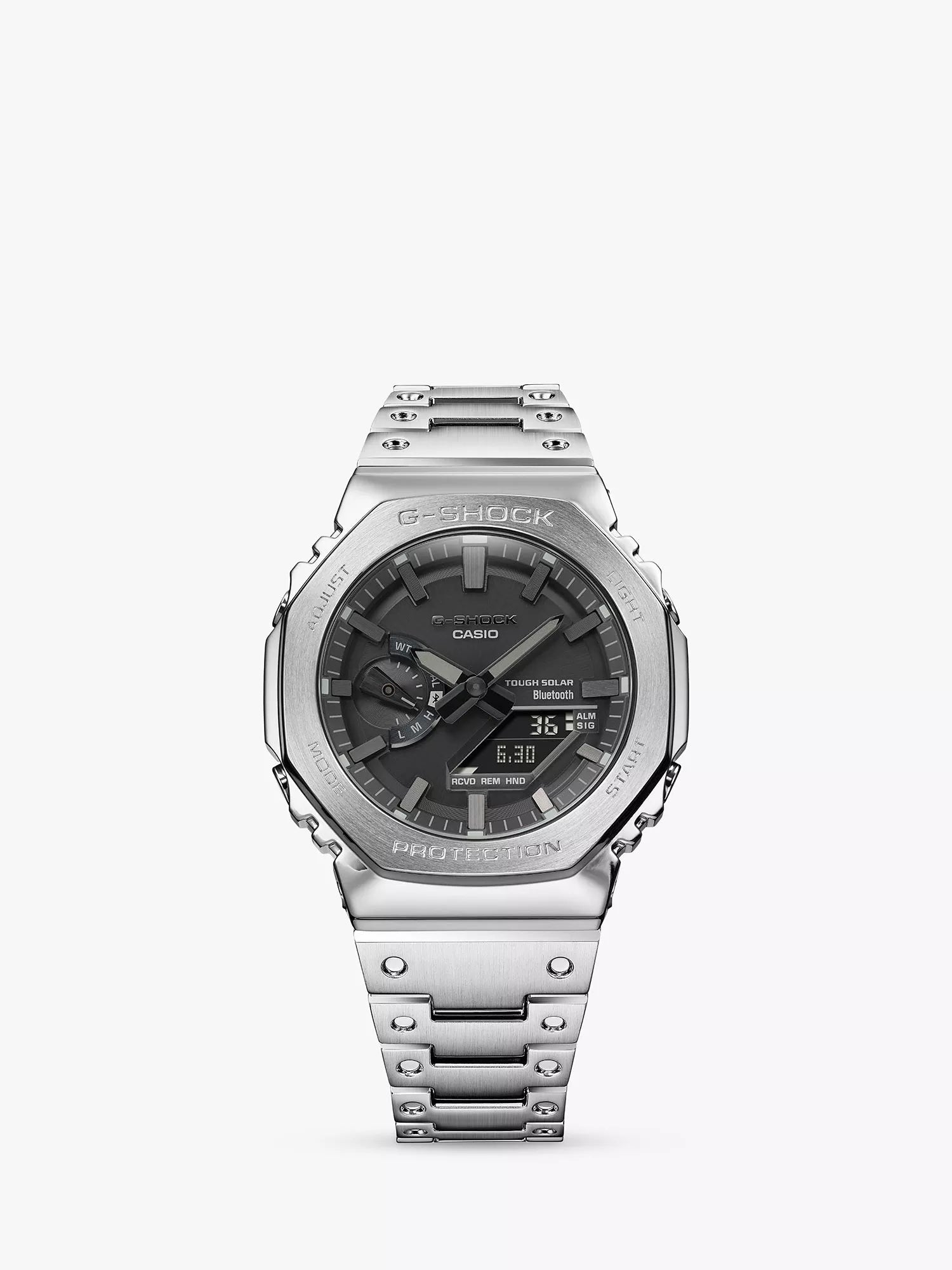 Casio G-Shock silver bracelet watch GM-B2100D, UK version