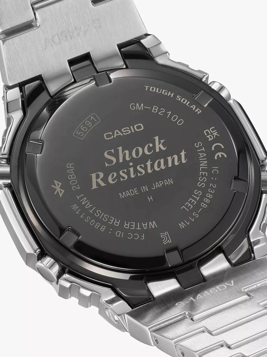 Casio G-Shock silver bracelet watch GM-B2100D, UK version