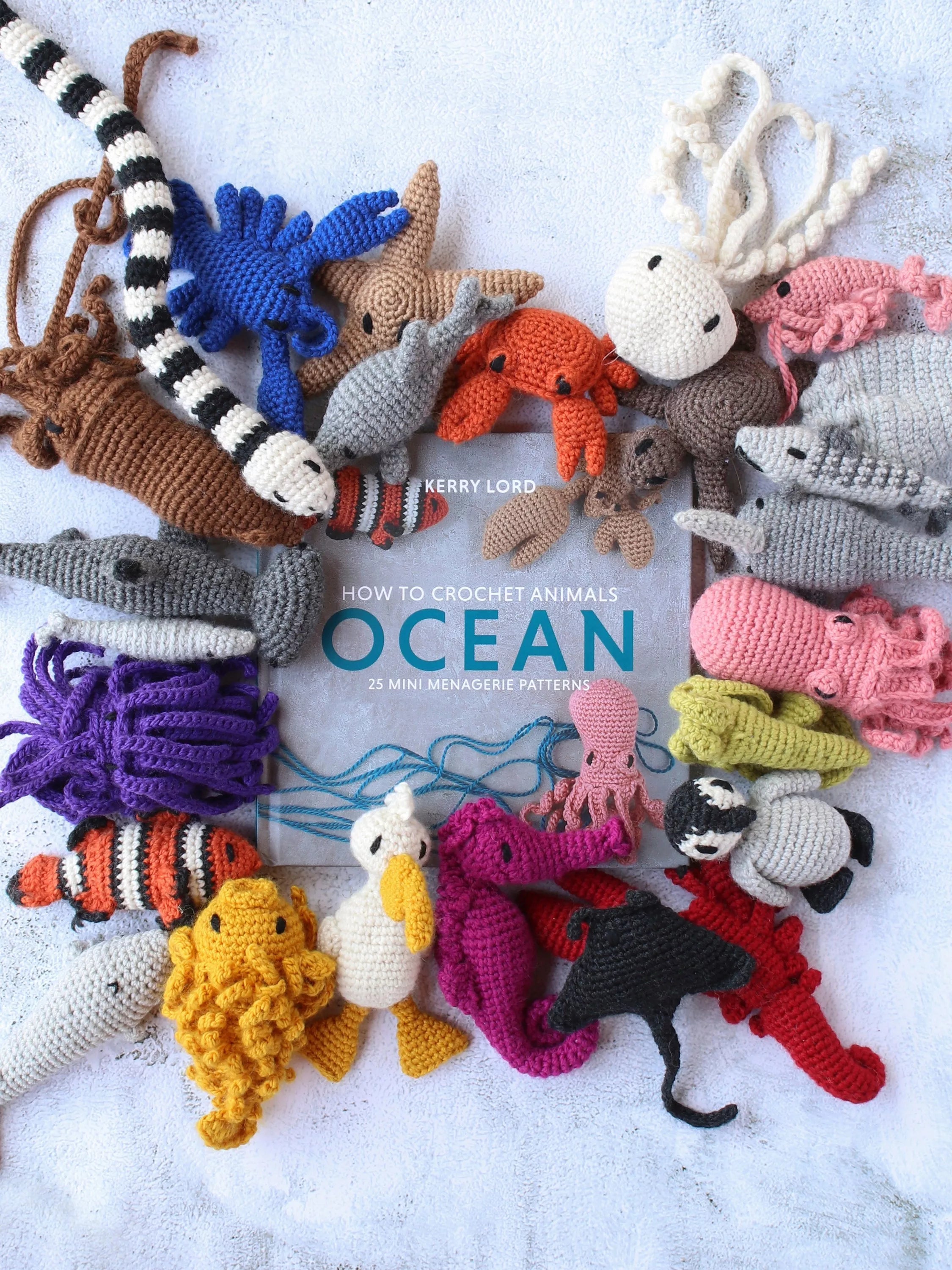 TOFT ocean animal crochet patterns mini hardback book, UK version