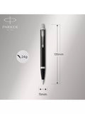 Parker IM black chrome trim ballpoint and fountain pen set, UK version