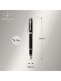 Parker IM black chrome trim ballpoint and fountain pen set, UK version