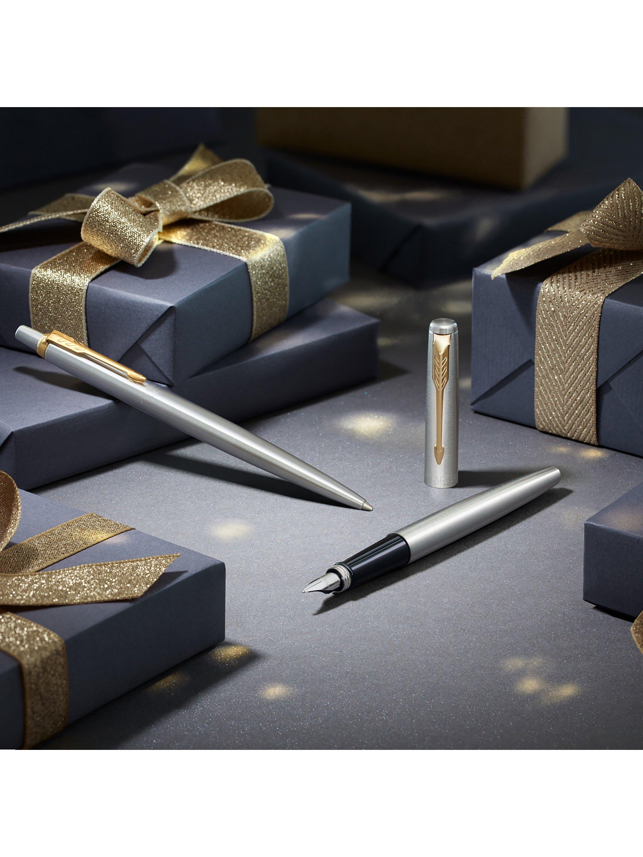Parker Jotter pen set stainless steel gold trim - British product