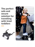 Lascal Mini BuggyBoard in grey for pushchairs, UK version