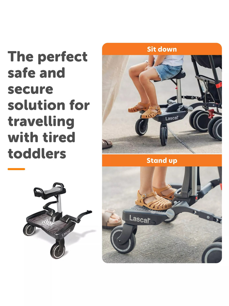 Lascal Maxi BuggyBoard Plus black stroller board, UK version