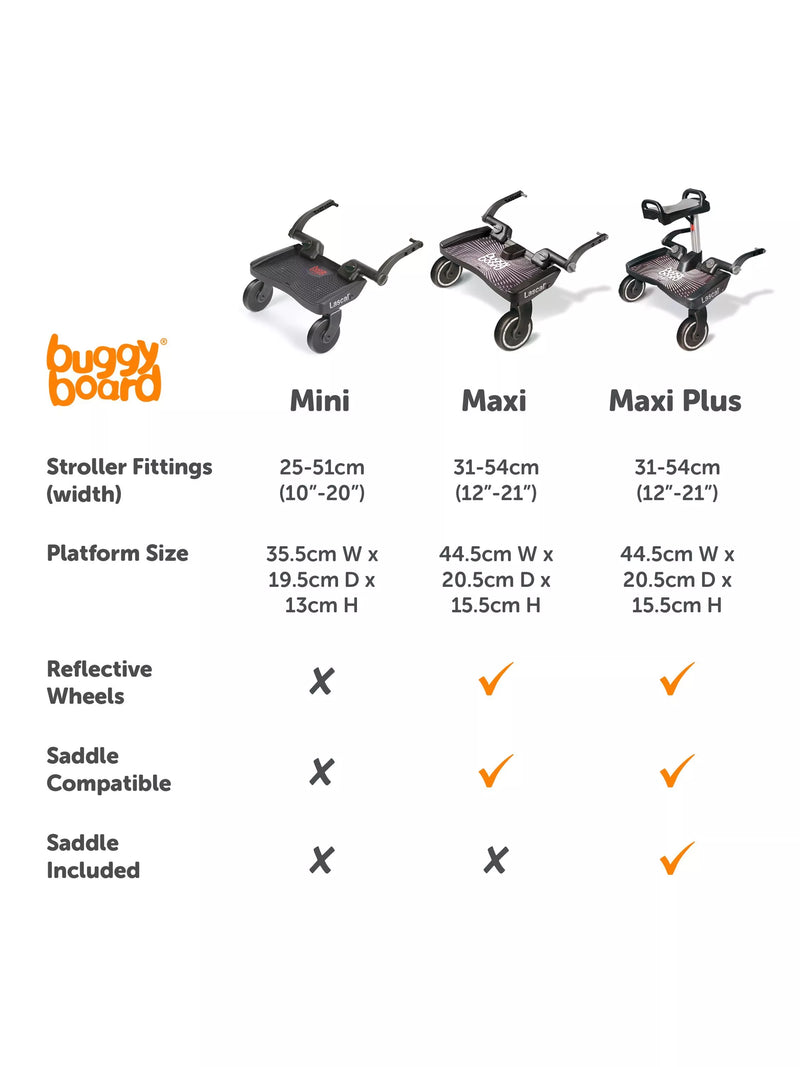 Lascal Maxi BuggyBoard Plus black stroller board, UK version
