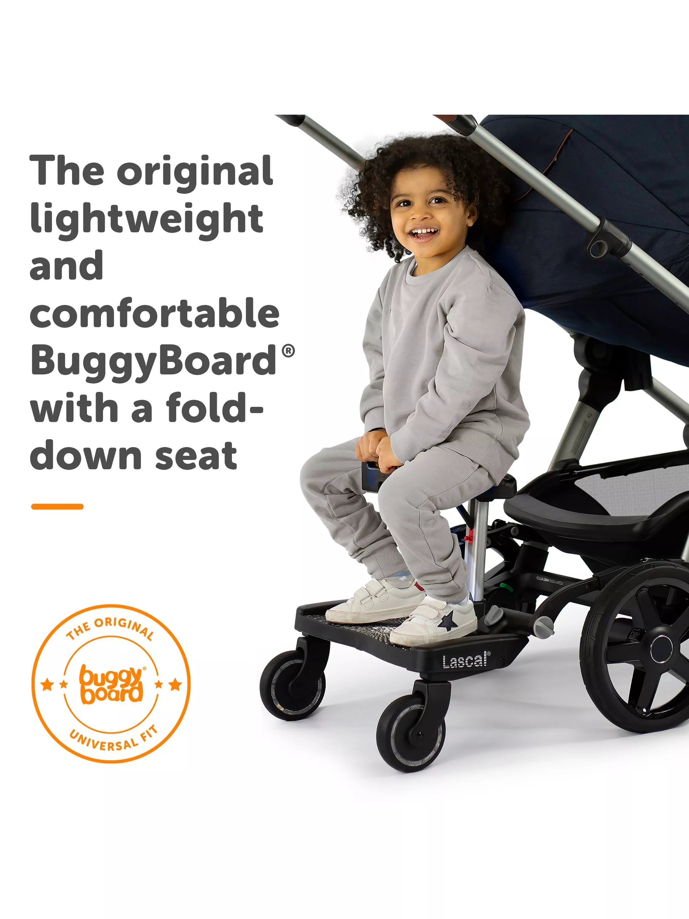 Lascal Maxi BuggyBoard Plus black stroller board, UK version