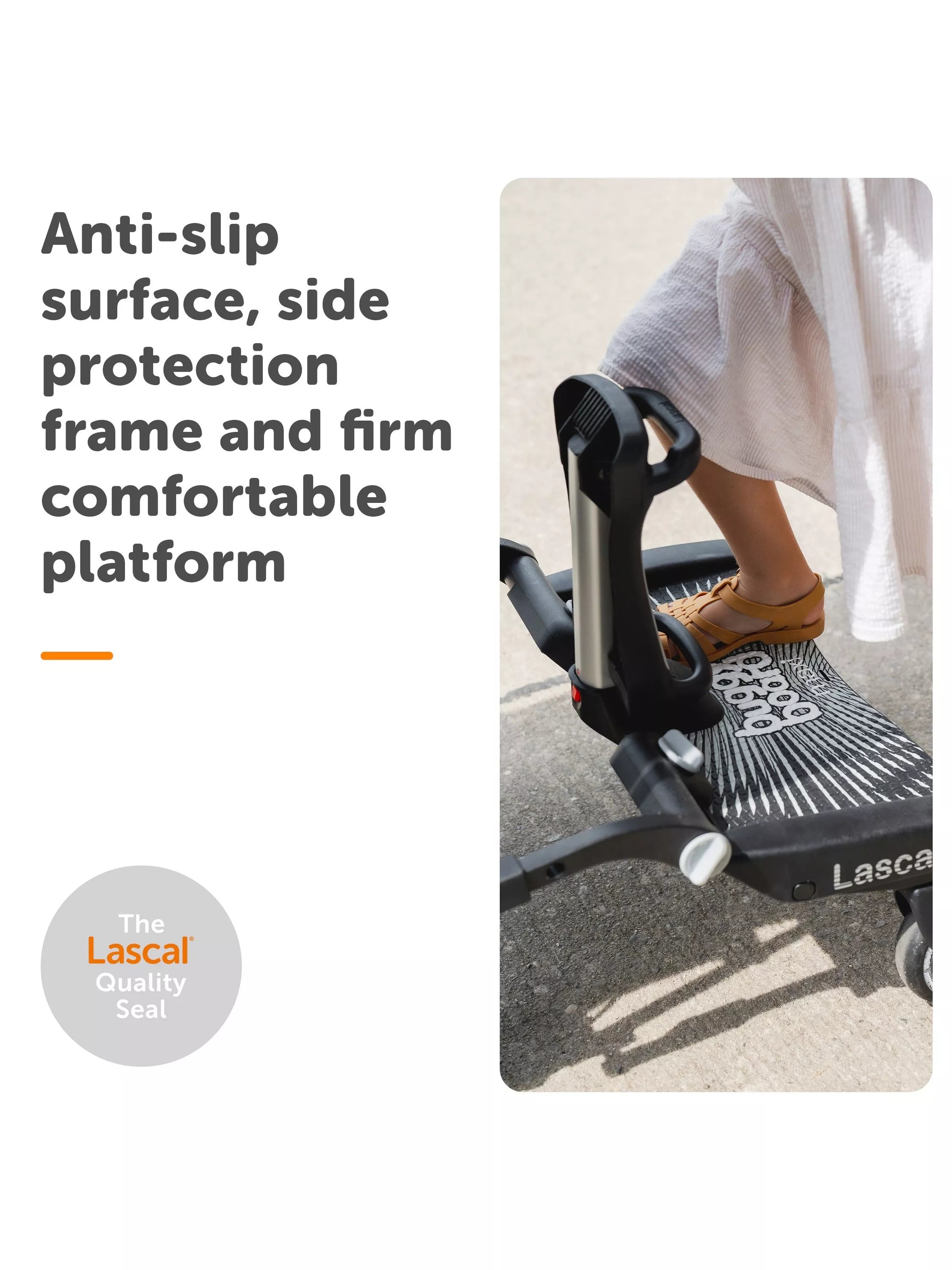 Lascal Maxi BuggyBoard Plus black stroller board, UK version