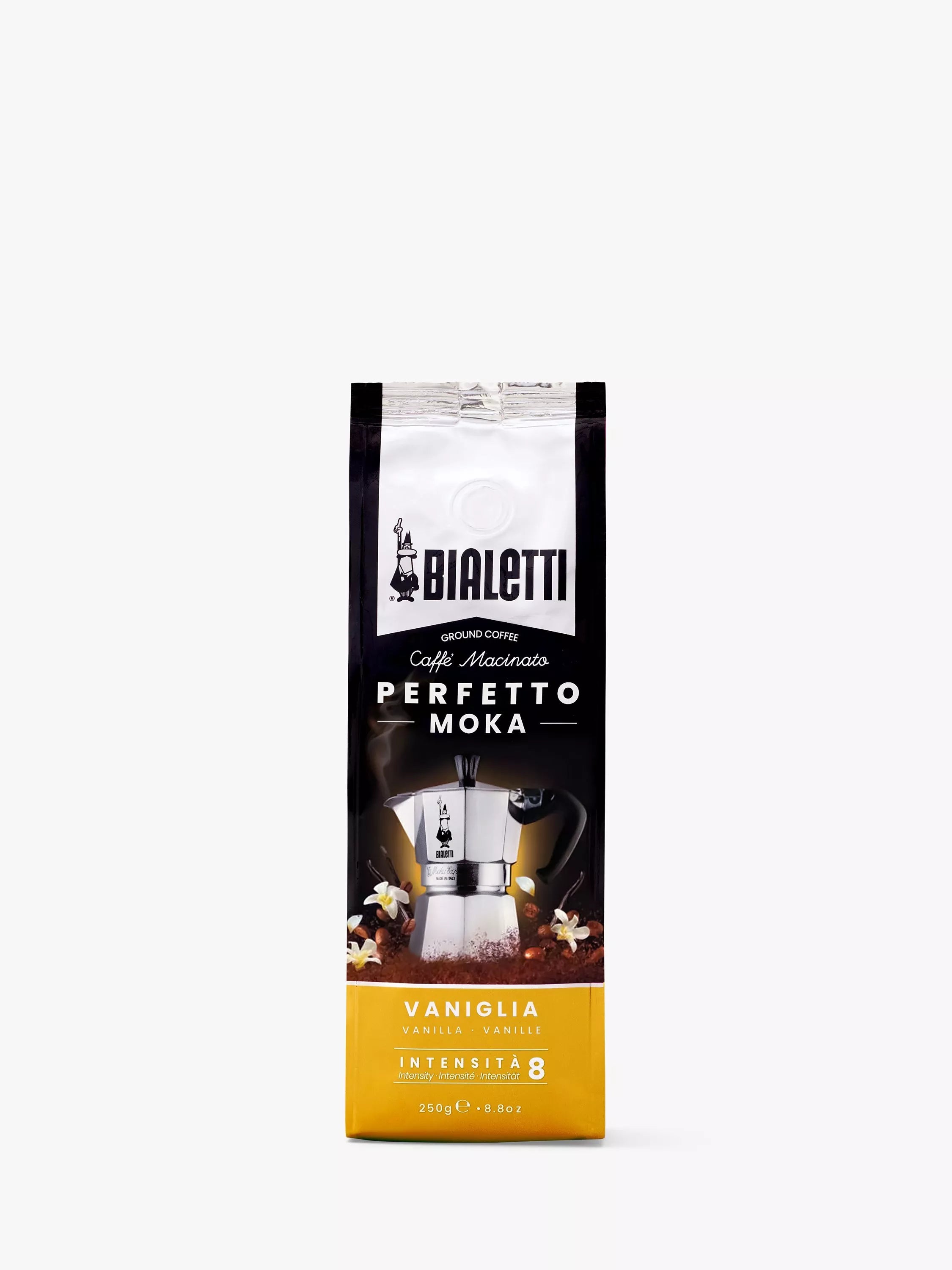 Bialetti vanilla ground coffee for Moka pots 250g - British product
