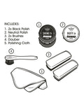 Gentlemen's Hardware shoe shine box with polish and brushes, UK version