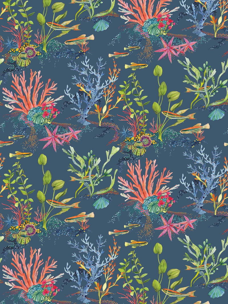 Osborne & Little Coralline Wallpaper, Marine W7682-03