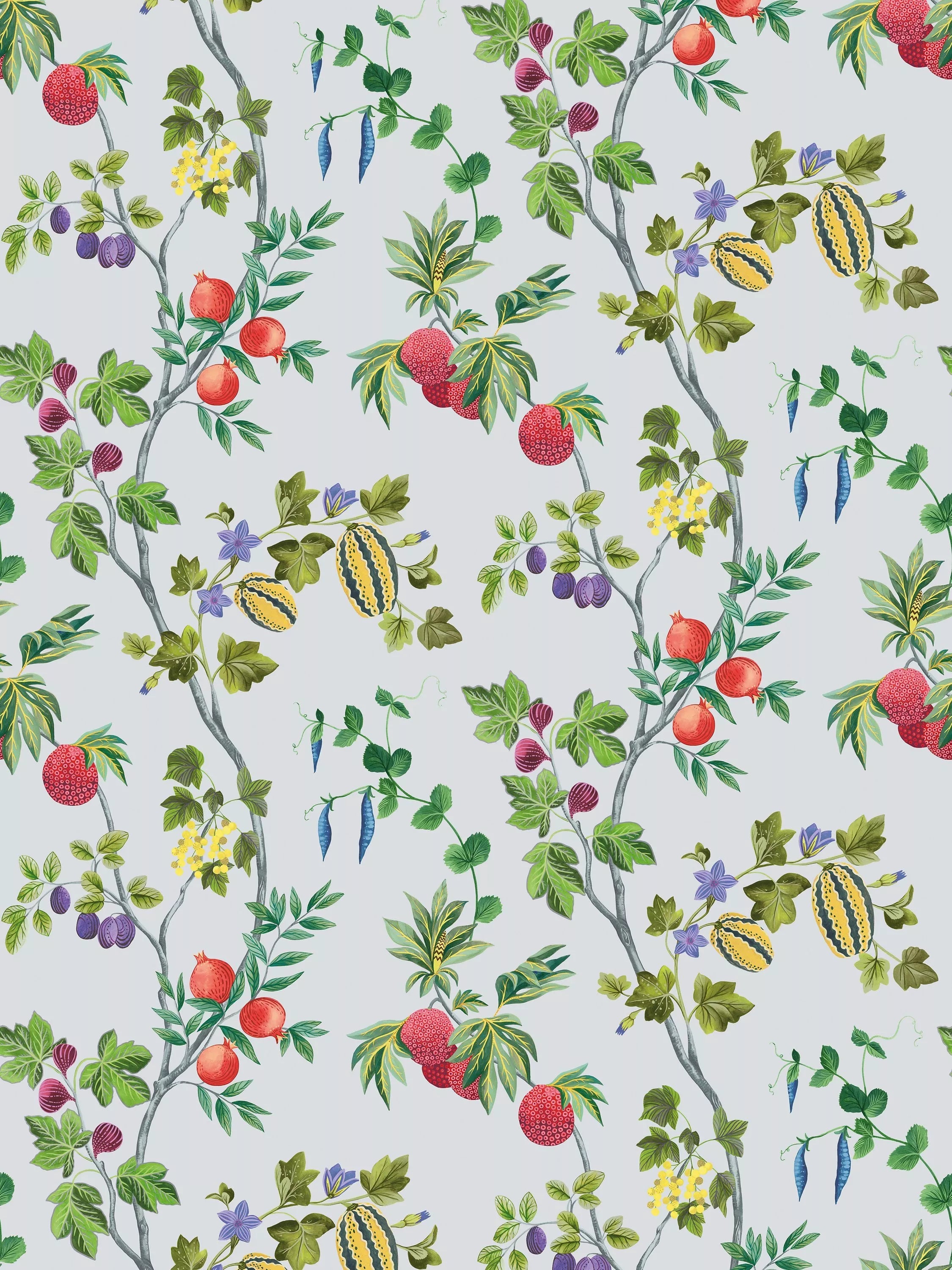 Osborne & Little Orchard Wallpaper, Sky W7686-03