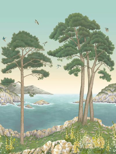 John Lewis Osborne & Little Coastline Mural Wallpaper Panel, L3m x W210cm- Buy online at McGrocer