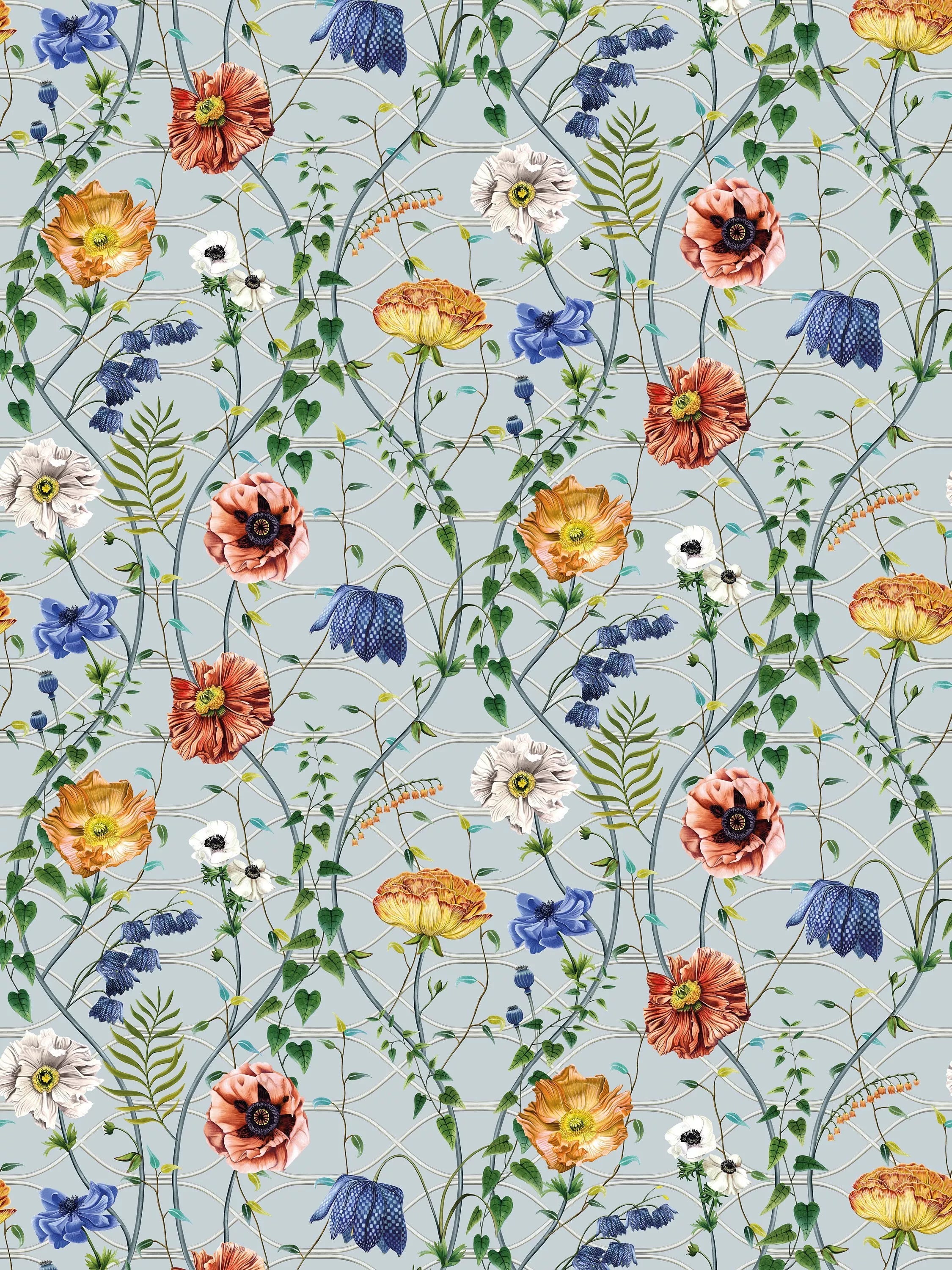Osborne & Little Trail Wallpaper, Sky W7684-02