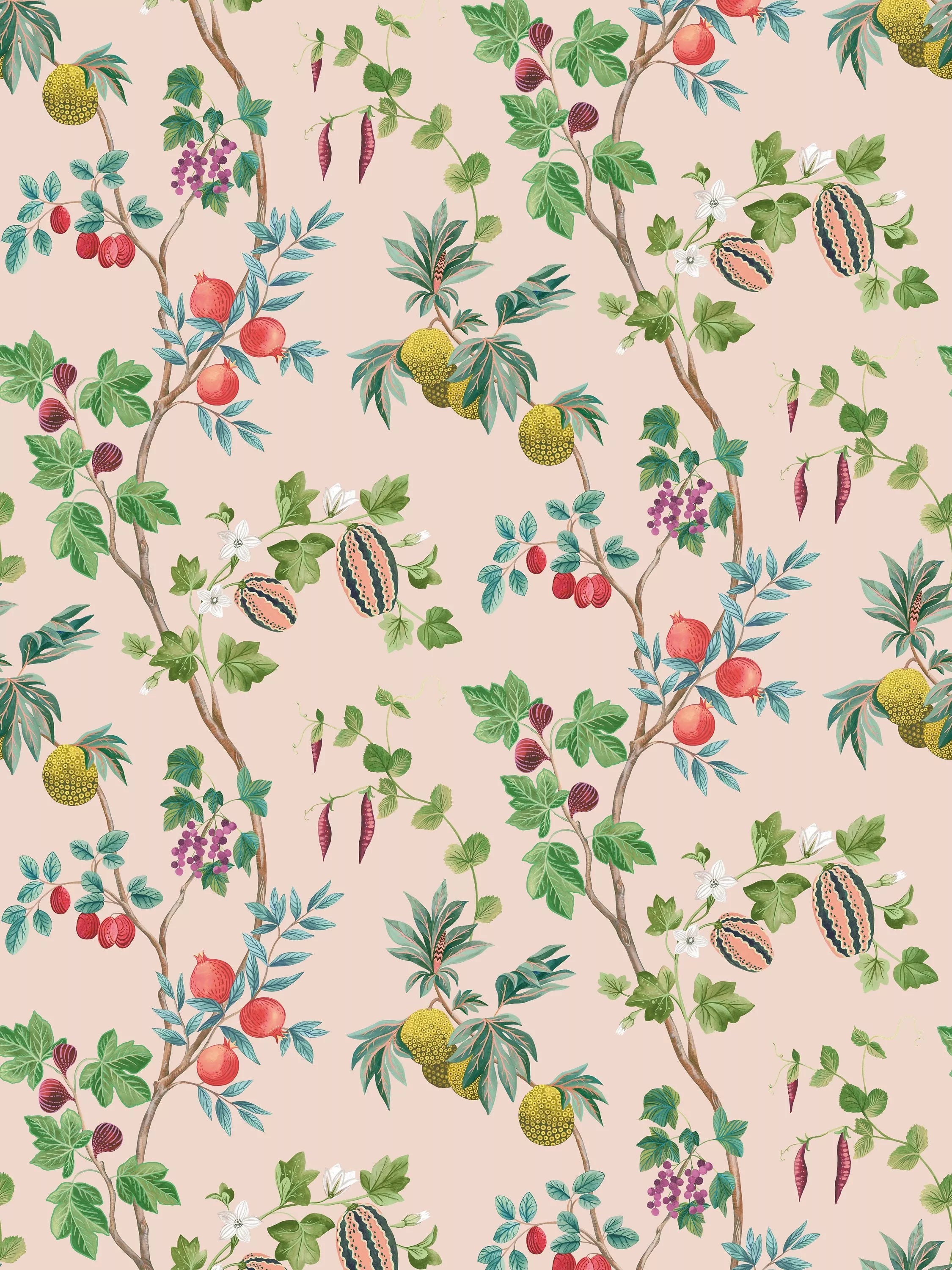 Osborne & Little Orchard Wallpaper, Blush W7686-04