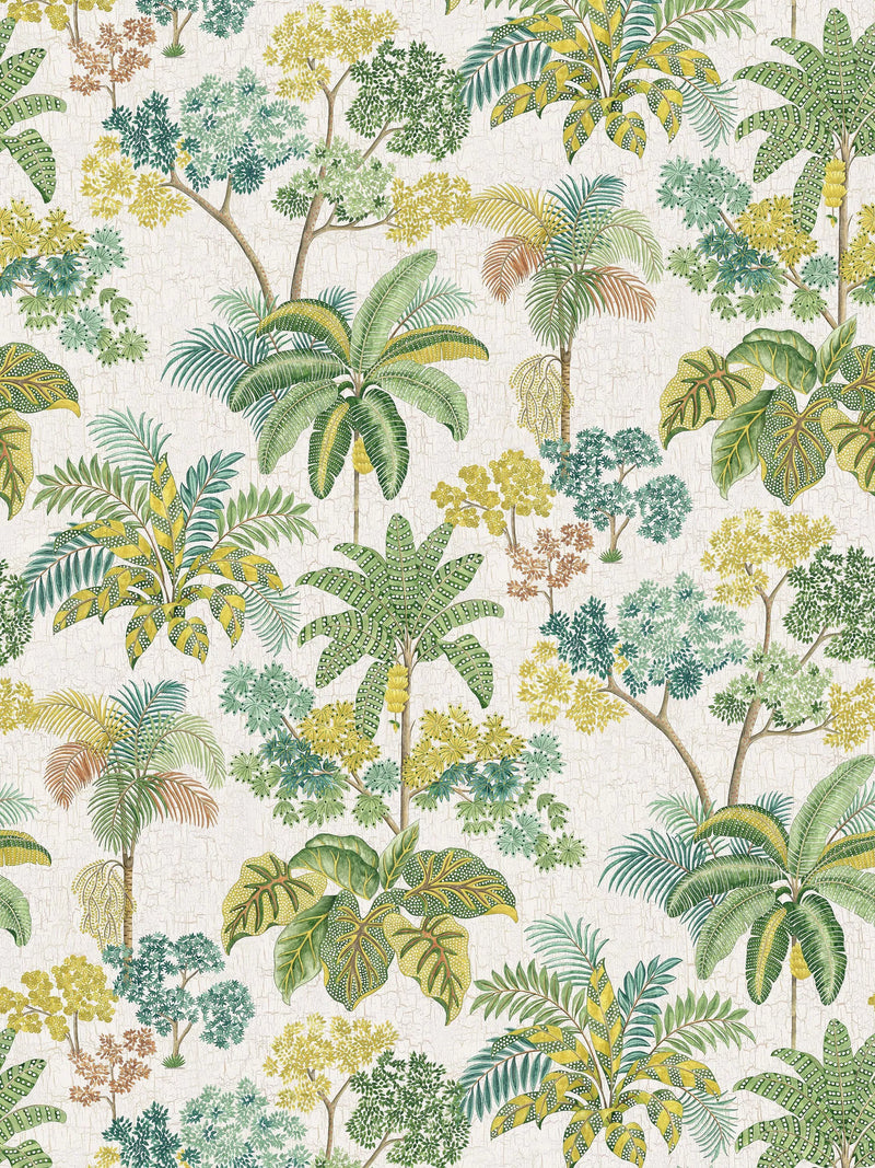 Osborne & Little Malabar Wallpaper, Apple Green W7616-01
