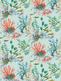 Osborne & Little Coralline Wallpaper, Aqua W7682-02