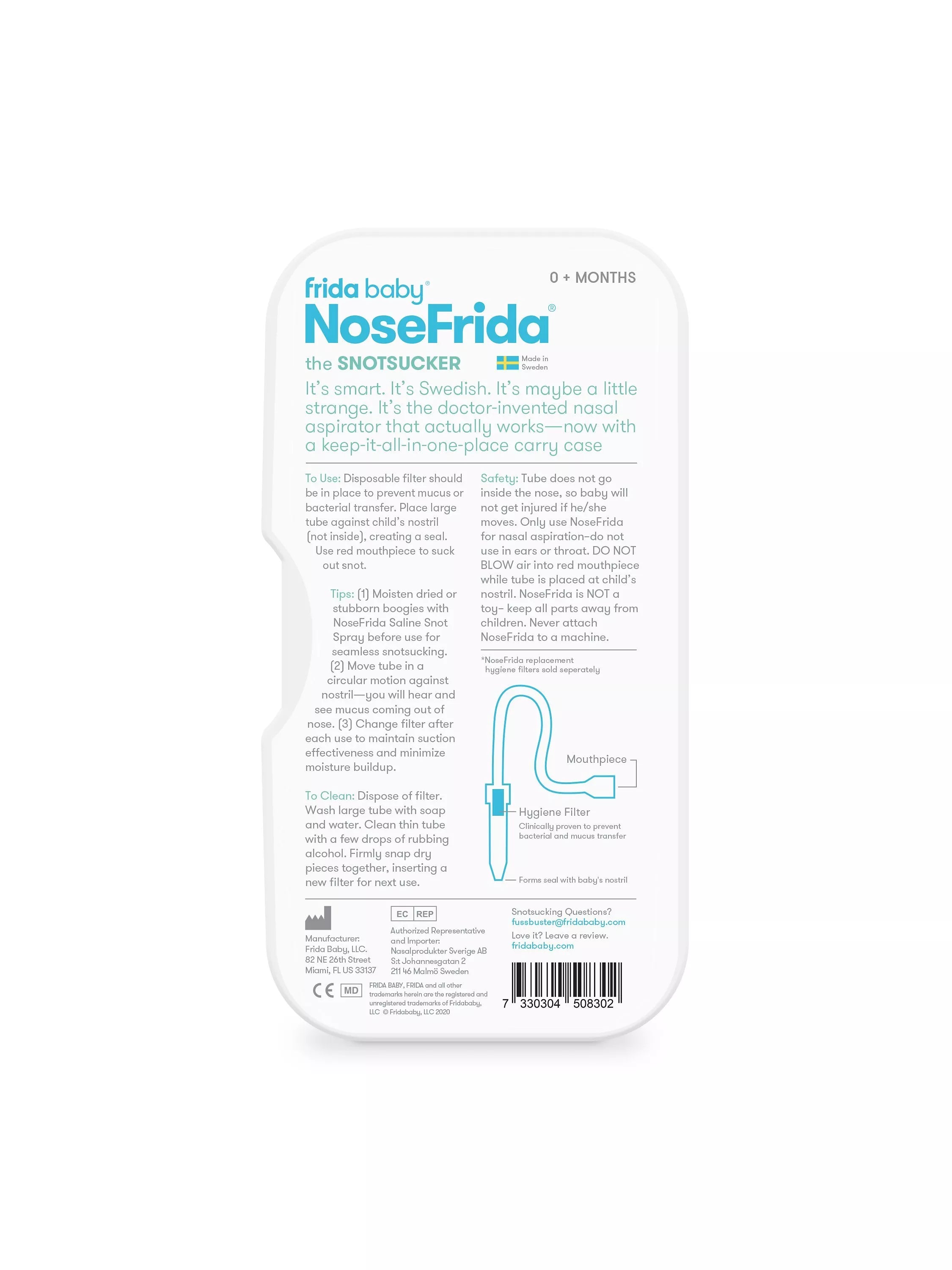 Fridababy NoseFrida Snot Sucker baby nasal aspirator - British product