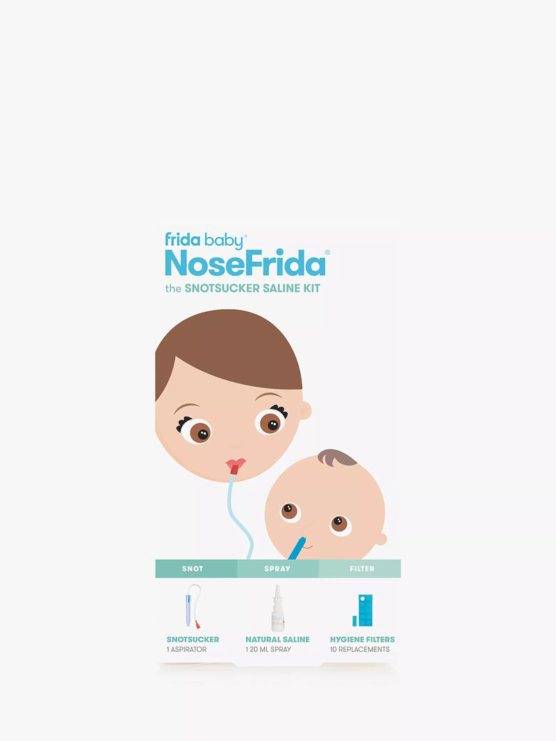 Fridababy NoseFrida Snot Sucker Saline Kit for baby nasal congestion - British product