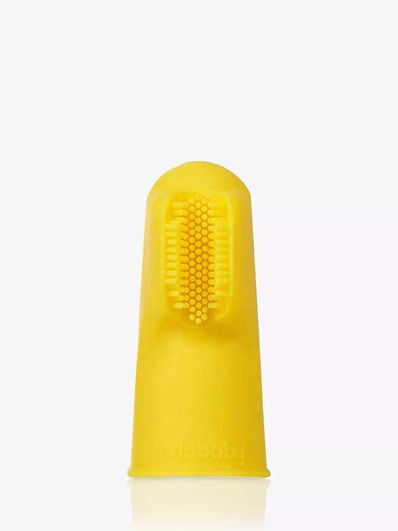 Fridababy baby finger toothbrush with triple-angled brush head and storage stand - British product
