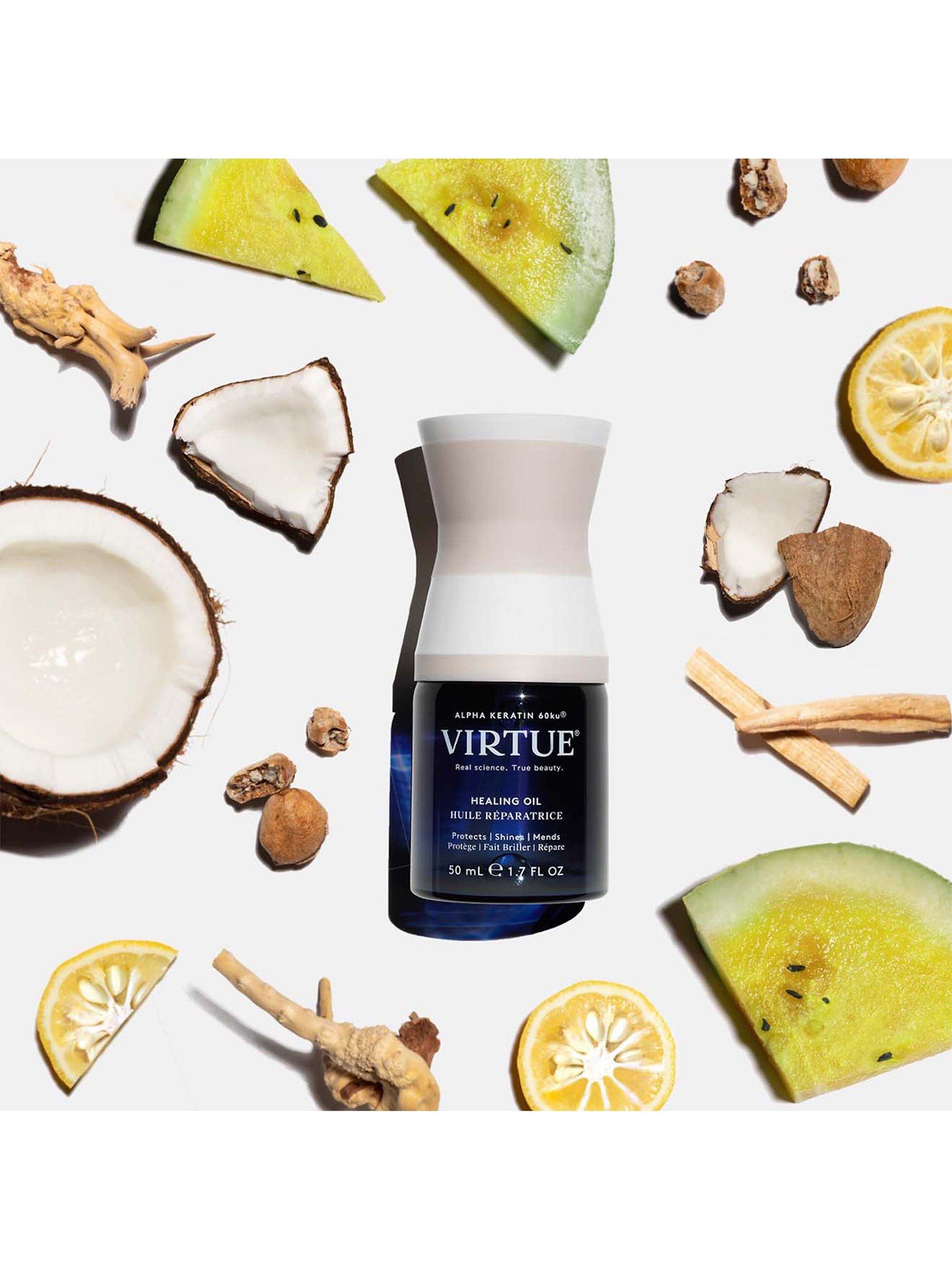 Virtue healing hair oil with Alpha Keratin for dry, damaged hair (British brand)