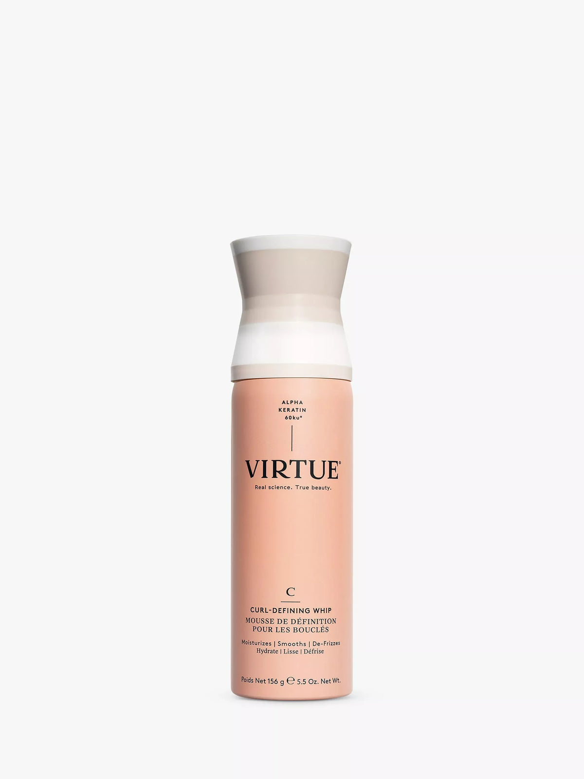 Virtue Curl-Defining Whip hydrating curl cream 156ml, imported from the UK