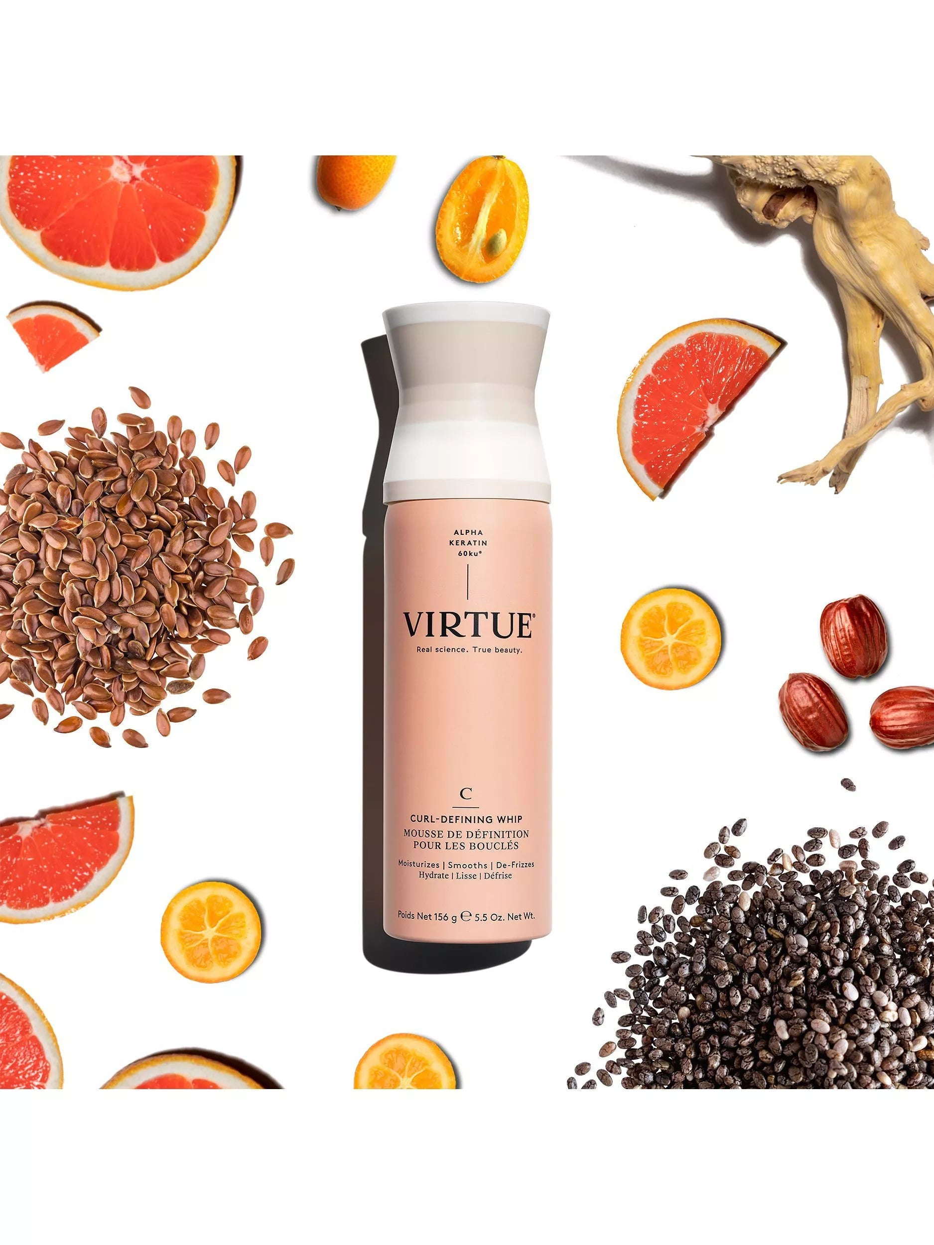 Virtue Curl-Defining Whip hydrating curl cream 156ml, imported from the UK