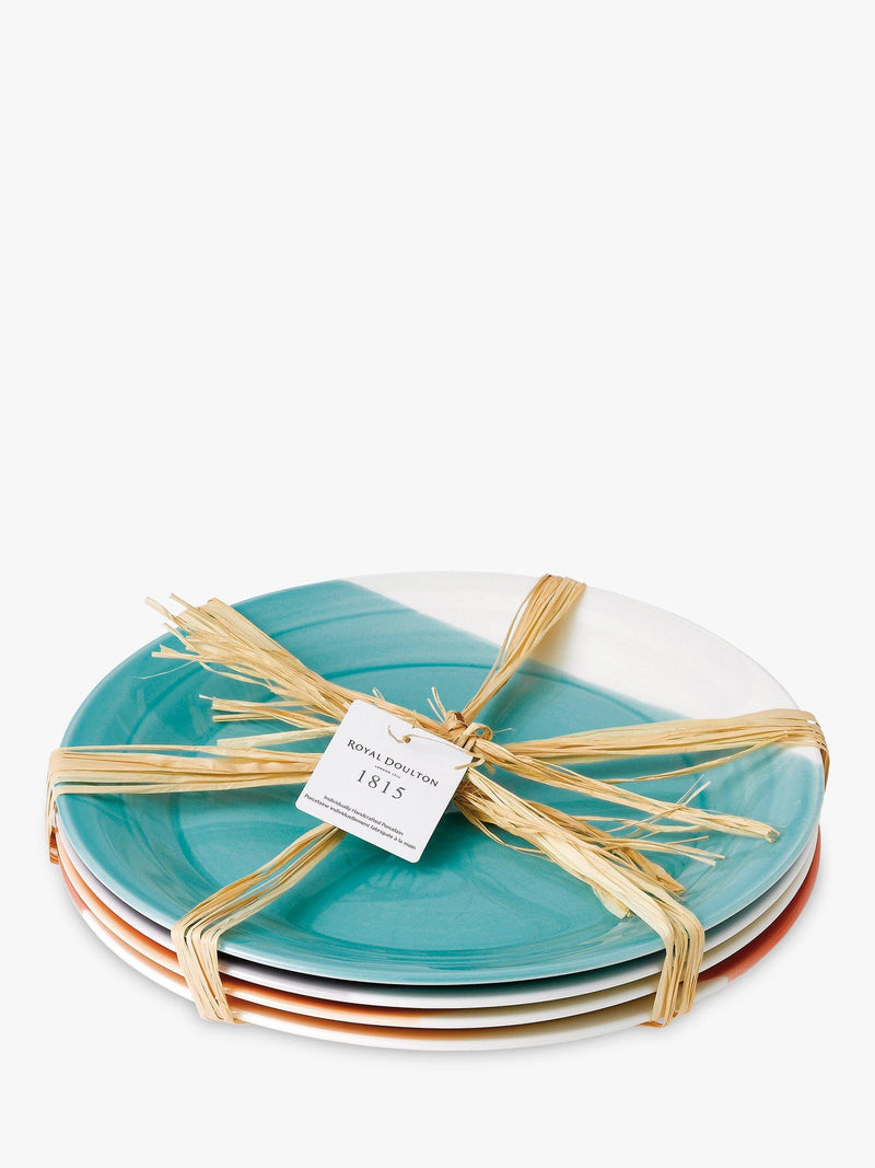 Royal Doulton 1815 Bright Colours Assorted dinner plates set of 4 28cm, imported from the UK