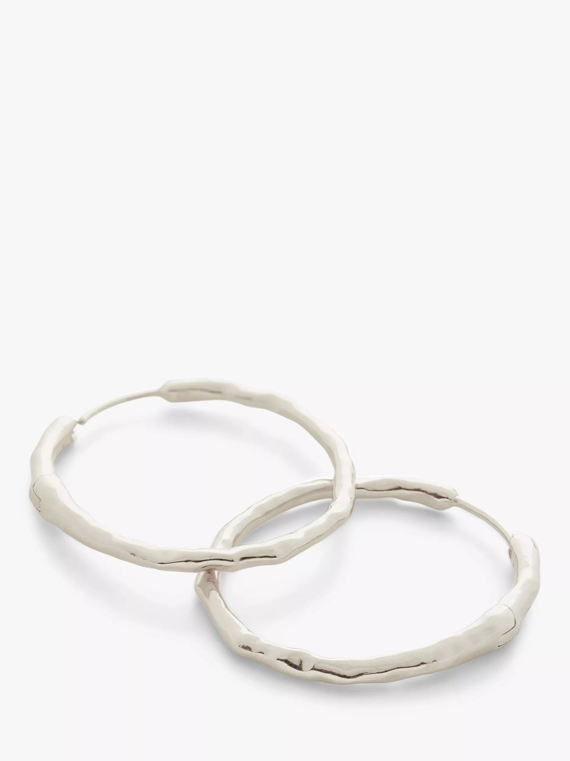 Monica Vinader MV Siren Muse medium hoop earrings sterling silver, UK version