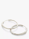 Monica Vinader MV Siren Muse medium hoop earrings sterling silver, UK version
