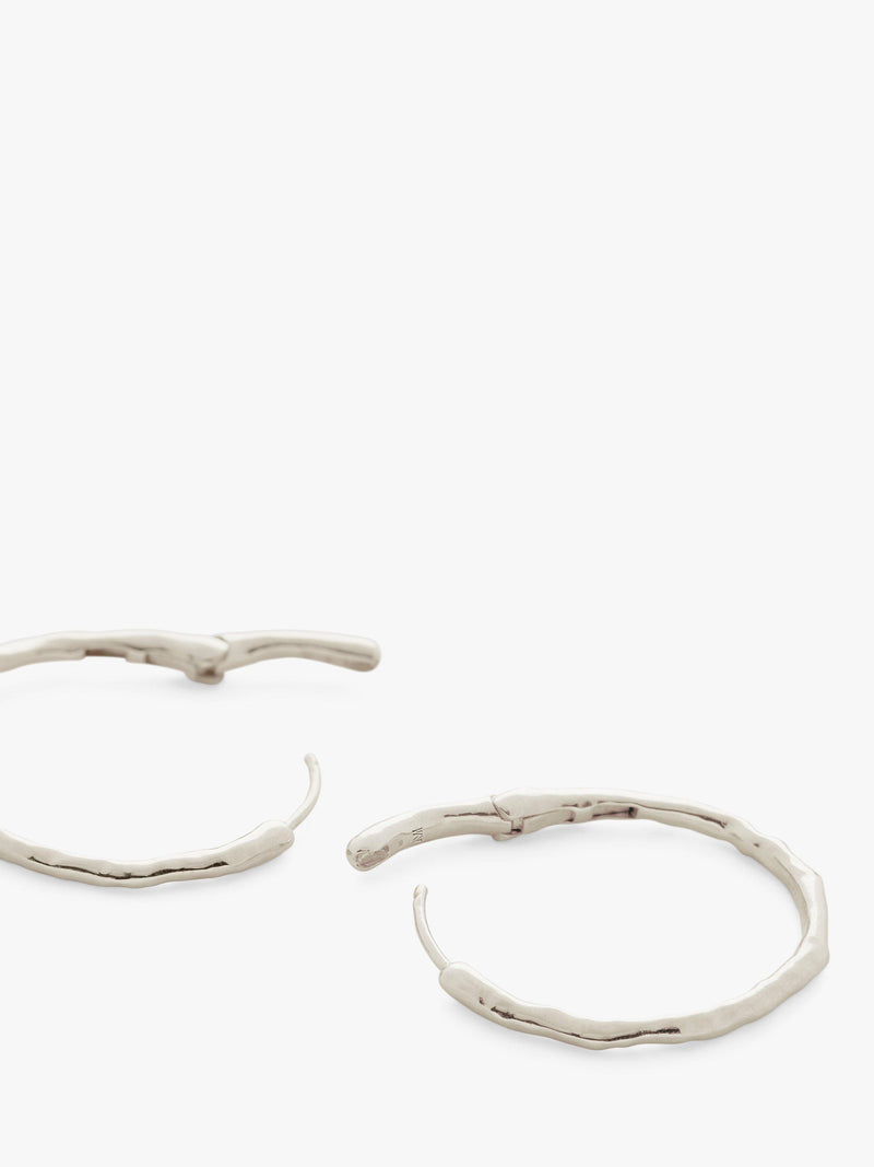 Monica Vinader MV Siren Muse medium hoop earrings sterling silver, UK version