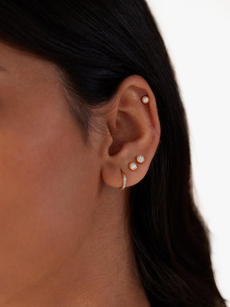 Monica Vinader mini pearl stud earrings - British product