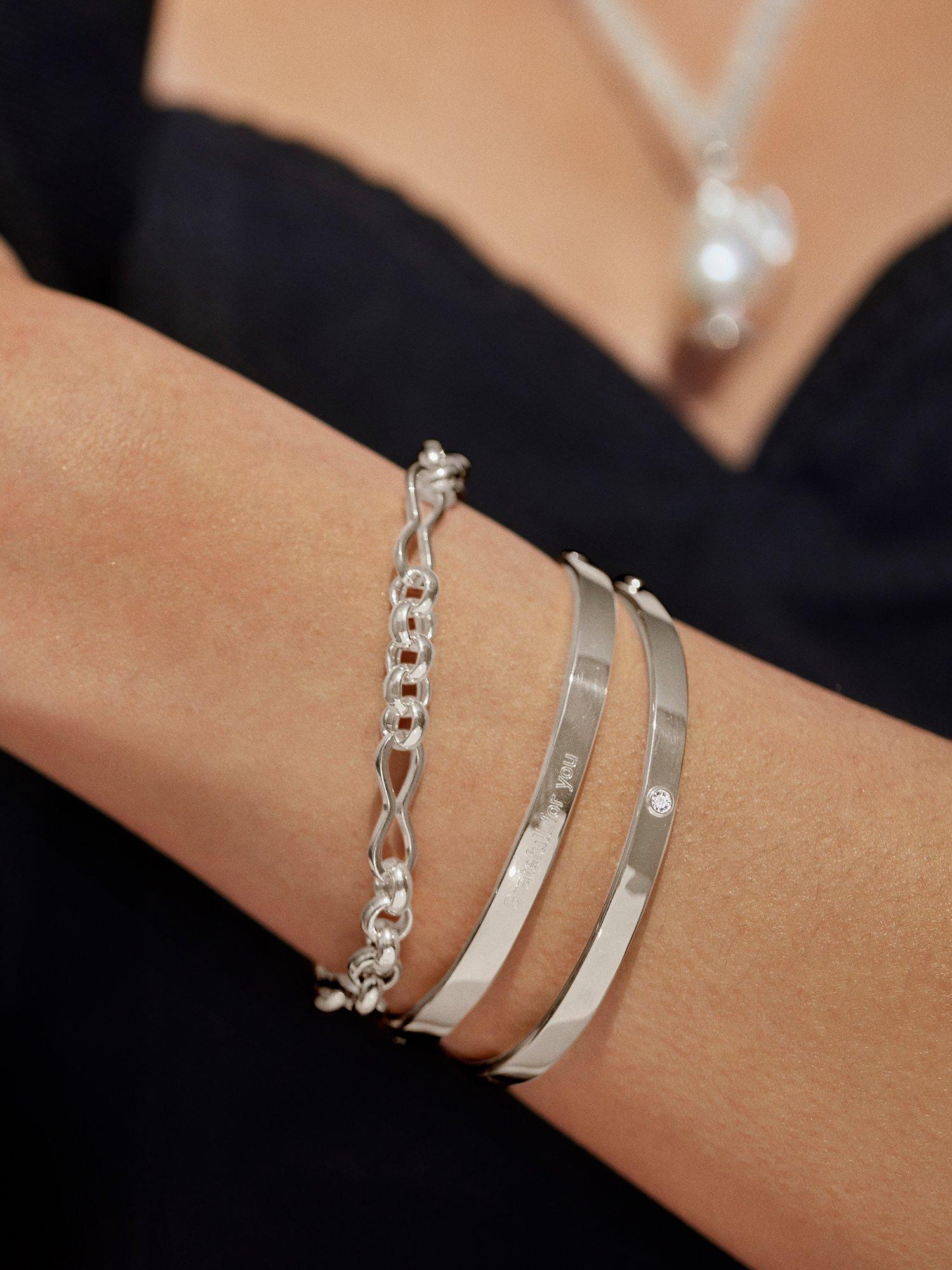 Monica Vinader Essential Bangle sterling silver 17cm - British product