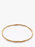Monica Vinader gold bangle with hammered surface - British product