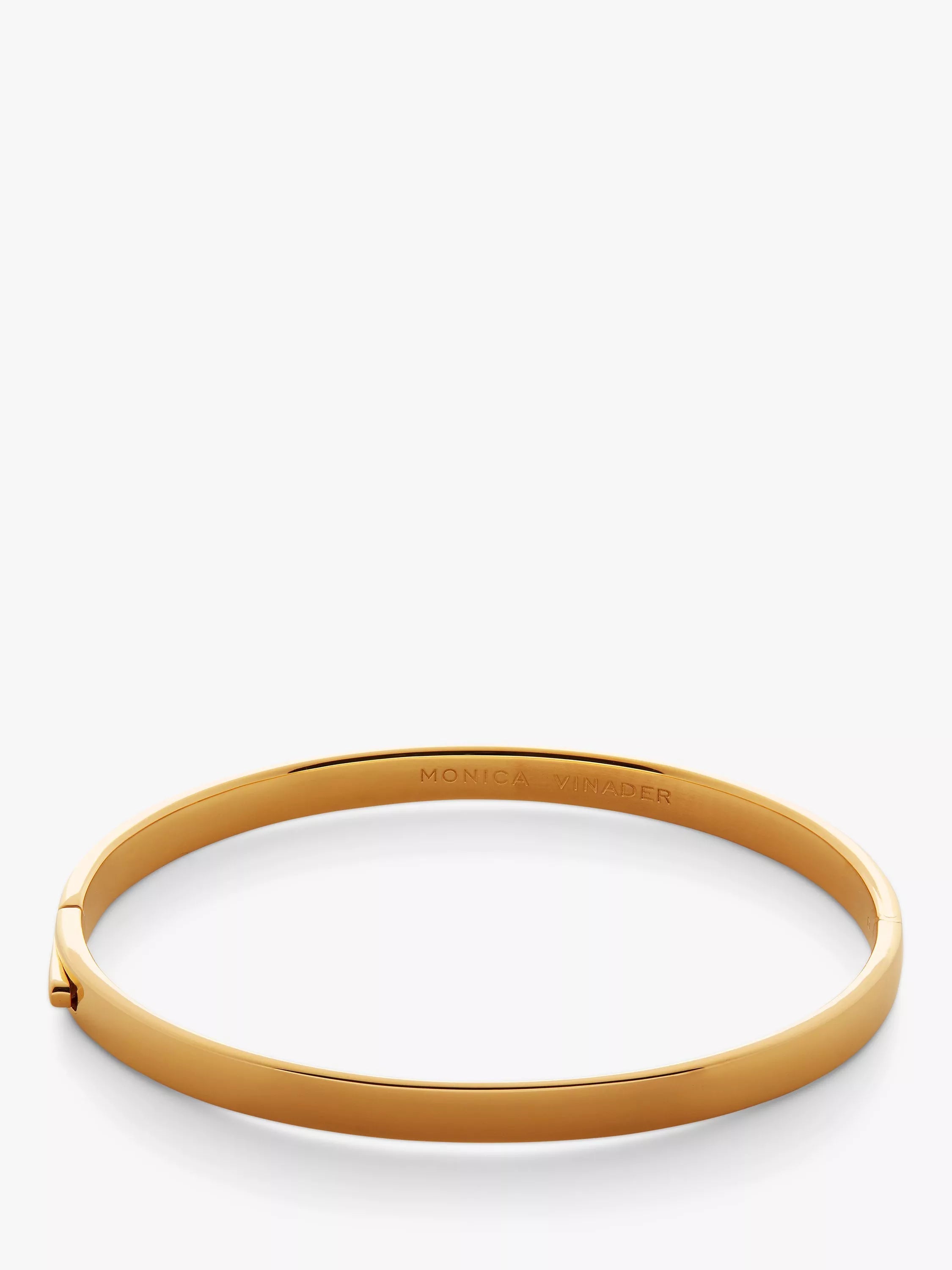 Monica Vinader Essential Bangle Sterling Silver 17cm Circumference