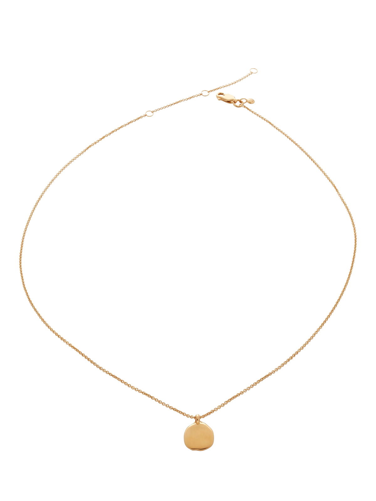 Monica Vinader gold vermeil petal chain necklace, adjustable - British product