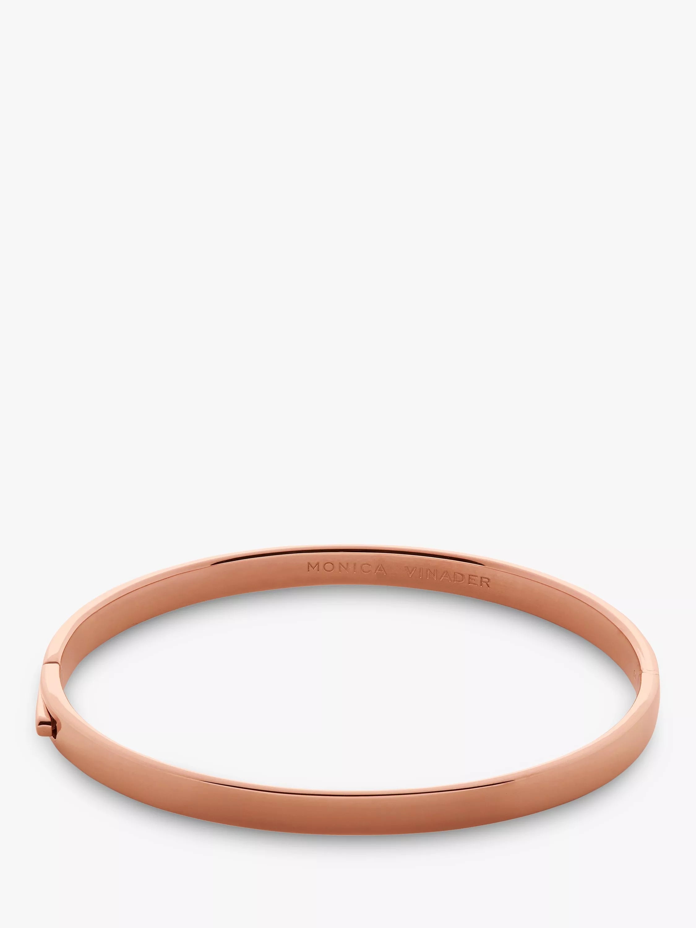 Monica Vinader Essential Bangle Sterling Silver 17cm Circumference